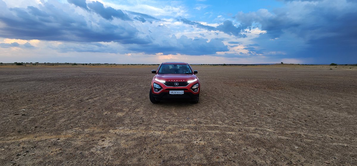 #tatapassengervehicles #tataharrier #ReclaimYourLife #samsanddunes #weekendvibes somewere in Thar Desert. From gurgaon to Sam Jaisalmer 960 kms single day.  Unbeaten Beast Harrier ❤️