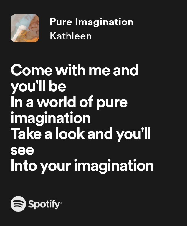 Turd18171614's tweet photo. "Pure imagination"
By Kathleen
#song #Spotify https://t.co/sPxyslGd7A