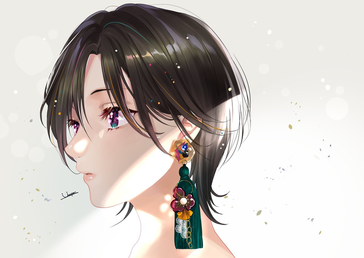 「#ゴールデンウィークSNS展覧会2023   幻想的なアクセサリーを身に纏う女の」|はせがわLino:)Uooperstudioのイラスト