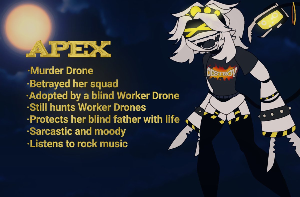 SpadeChecker2's tweet image. Silly murder drones oc