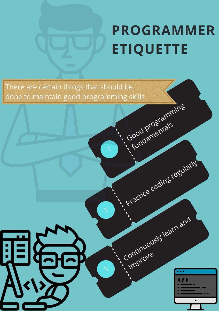 upvordly's tweet image. Programmer routine!!!
#ProgrammerEtiquette #CodingBestPractices #SoftwareDevelopment #Teamwork #Communication #CleanCode #Documentation #PeerReview #Debugging #ContinuousLearning #Professionalism #TechCommunity