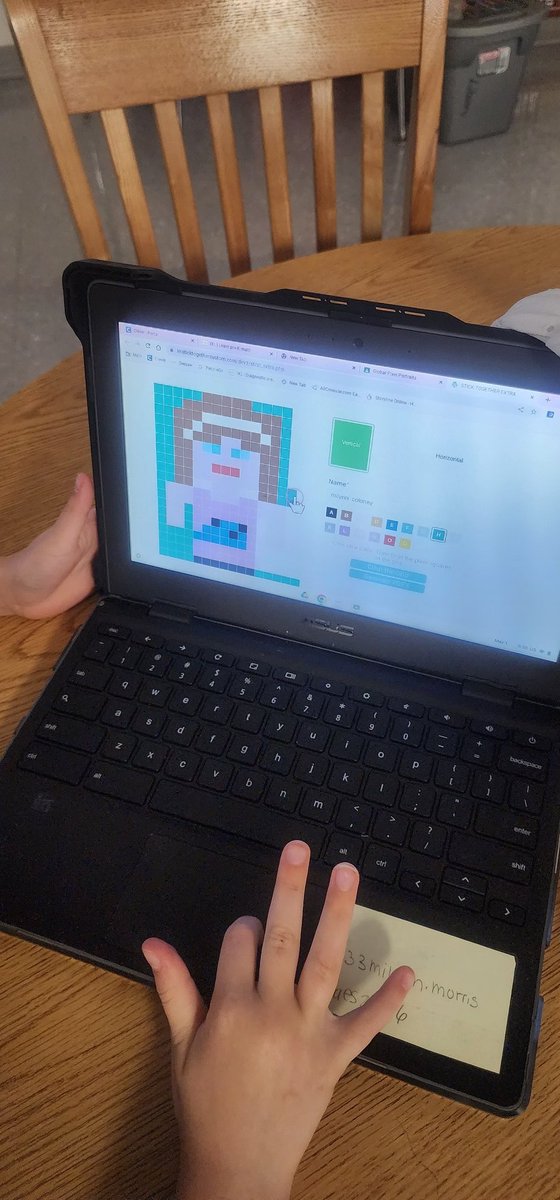 LibLadyinHeels's tweet photo. Ending the year by creating our pixel self-portraits. The students are getting creative and having a great time foing it!  @AesBulldogs @shannonmmiller @byStickTogether https://t.co/dKW5NGxsV0