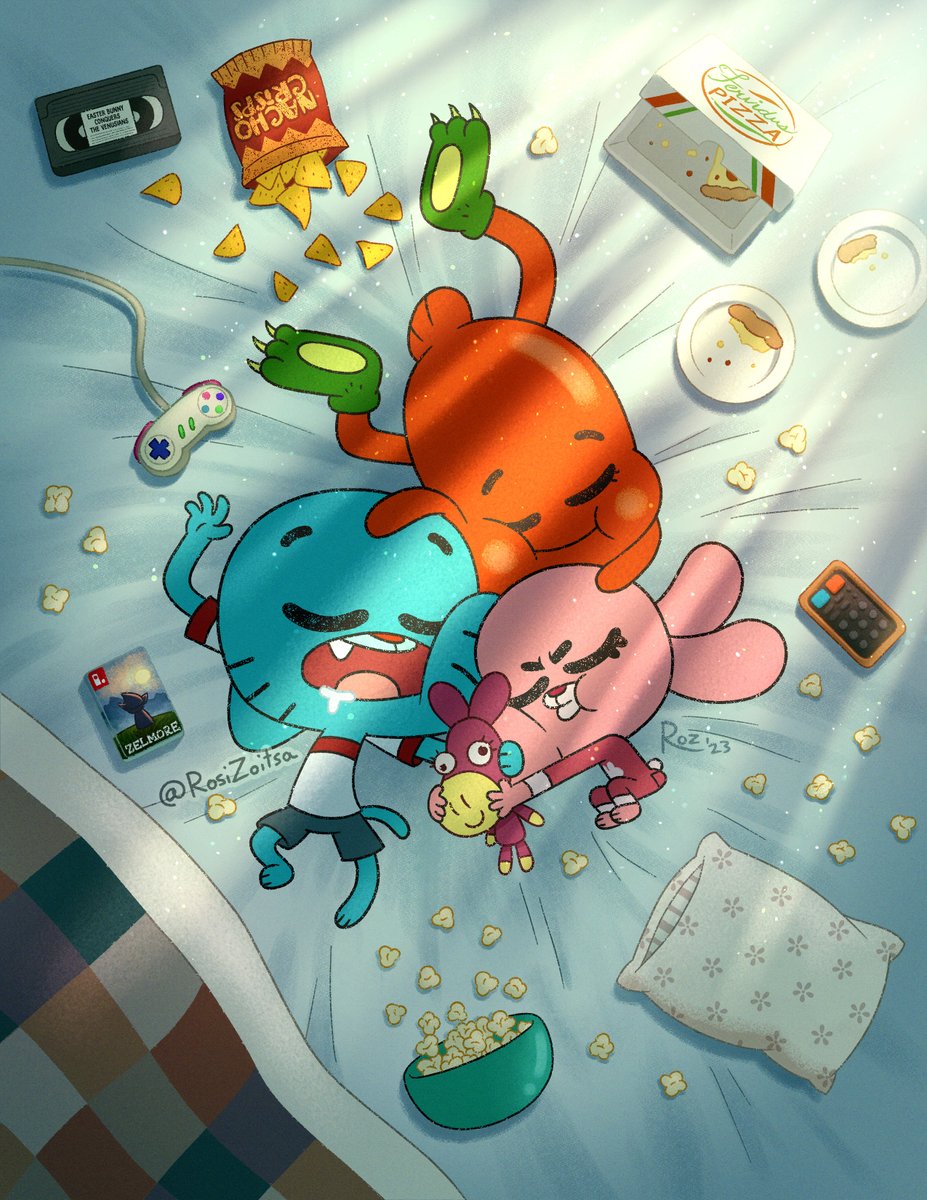 When you're totally worn out from an all-night slumber party😴 
#TheAmazingWorldofGumball #tawog