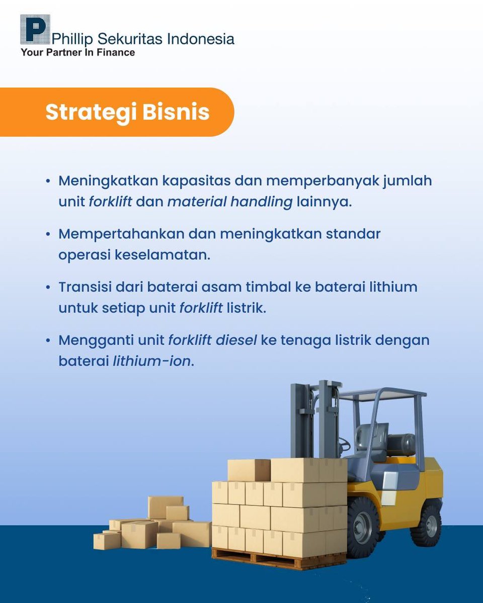 TalkToPhillip's tweet photo. Siap-siap, Perusahaan Rental Forklift terbesar di Indonesia ini IPO! ๐ฑ๐
Simak thread di bawah ini untuk informasi selengkapnyaโจ
#TalkToPhillip #DuitYangKerja #POEMS #InvestasiSaham #SahamIPO #IPOSaham https://t.co/VXuOmFglso
