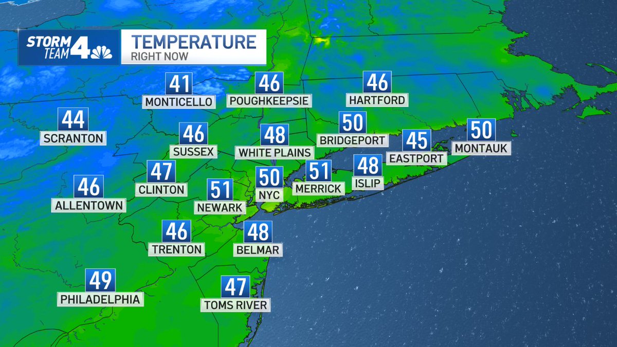 Storm Team 4 NY on Twitter "Temperatures at this hour NBC4NY"