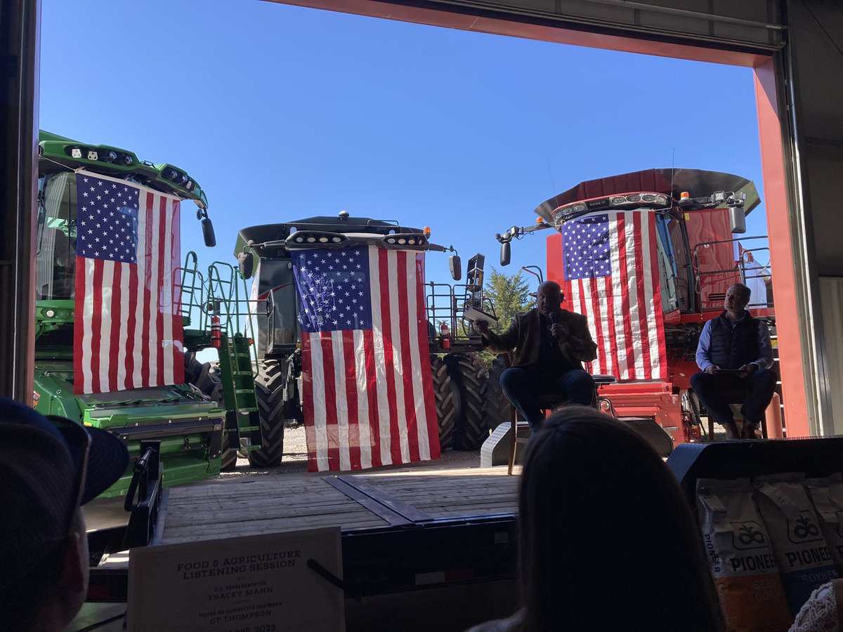 jjknopf's tweet photo. I was grateful to share space on our farm today to host @HouseAgGOP Chairman @CongressmanGT and @RepMann along with good friends and colleagues in agriculture from just down the road to across Kansas. I was especially proud to have @SESFFA1 help host the event. https://t.co/bYtaVPicfD