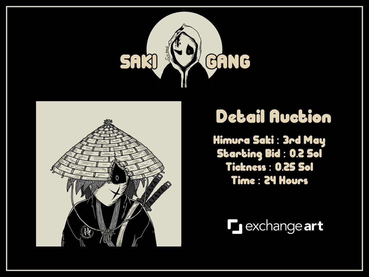 Ay Homies!

For my 35 yr BIRTHDAY today!, i'm recalling my childhood anime that i watch over 20 years ago!

Samurai X or i would call Kenshin Himura the Battousai ❄️❄️🥶

Tonight Drop!
HIMURA SAKI IN THE HOOD ❄️🥶

3rd MAY 4PM UTC (In 12 More hours) ⏱️