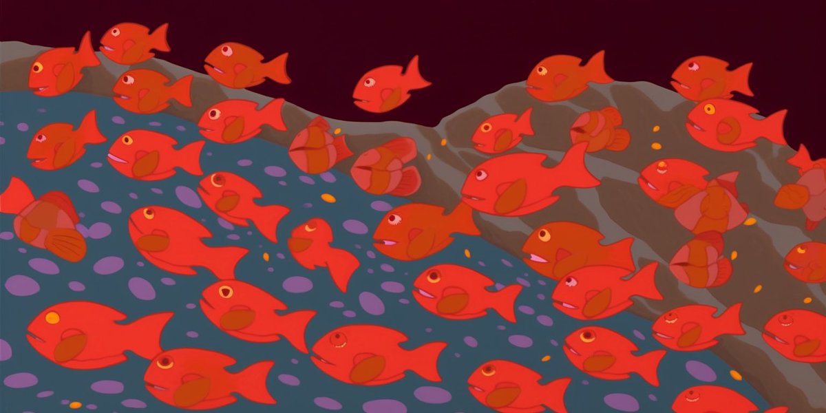 SuperpromptHQ's tweet image. Randomly generated Superprompt: A school of tropical fish swim lazily through a coral reef..., Animation, in the style of Vincent van Gogh, Pastel, Soft, Vibrant, --aspect 2:1 --c 74 --v 5 #Superprompt #Midjourney