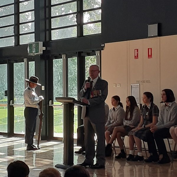 This morning, we visited Adelaide Botanic High School for their Anzac Day service.

It was a moving ceremony, excellently managed by student leaders.

Our own Robert Kearney OAM was the keynote speaker, and he talked about the importance of remembrance.