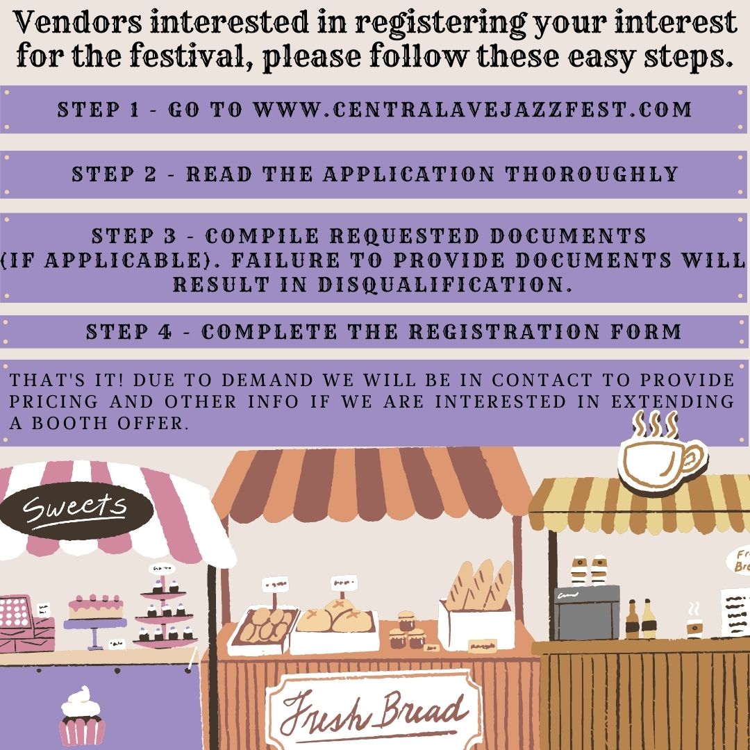 Vendor registration is open. centralavejazzfest.com #centralavejazz