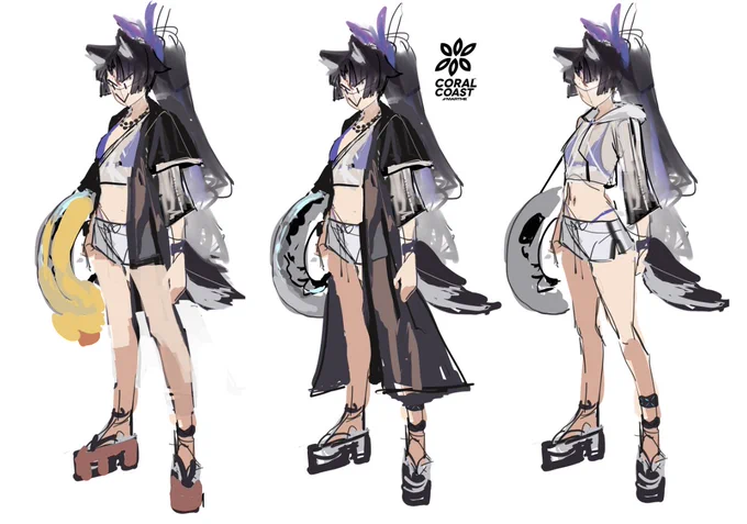 Mandatory Summer Saga skin... C'mon HG pleaseeeeee, kal'tsit got her skin first.. no fair  #Arknights #アークナイツ
