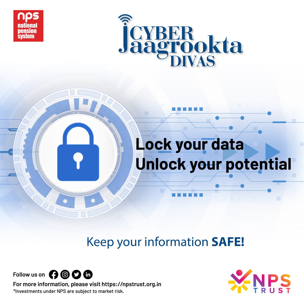 nps_trust's tweet photo. #Keep_your_information_safe!
#Safeguarding your #personal and #sensitive #information is key to staying #safe online and achieving success in the #digital_world.
#CyberJagrooktaDivas #PensionHaiToTensionNahi #PensionPlanningWithNPS #cybersecurity #datasecurity #onlinesafety https://t.co/YDD7xIJHVD