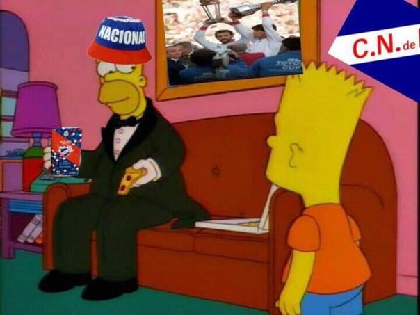 -Porque tan elegante homero?
- HOY JUEGA NACIONAL POR LIBERTADORES