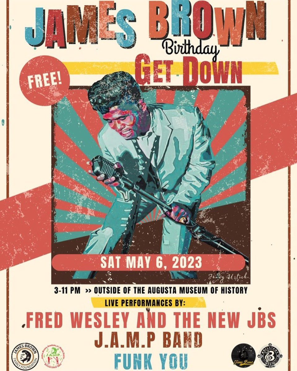 JamesBrownGirl's tweet photo. I am sure that my grandparents, Joe and Suzi Brown, had no idea what their child would become. A young black couple from the segregated south gave way to a spirit who forever lives. Happy Heavenly 90th dad. Join our family on May 6Th in Augusta, GA and May 20th in Atlanta. https://t.co/ICLFq6gM1S