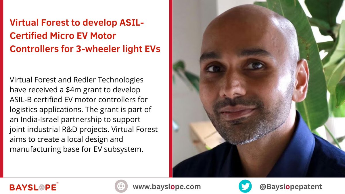 Bayslopepatent's tweet photo. #VirtualForest to introduce #EV motor controllers for 3-wheeler vehicles.
#ElectricVehicles #ElectricVehicle #motors #3wheeler #Auto #Automotive #automobile #technologies #tech #TechnologyNews #technologysolutions #techtwitter #techtrends #innovation #development #latestnews https://t.co/H7rcBwcVBc
