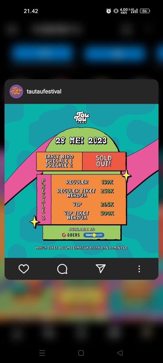 hipauuuu's tweet photo. GA #Event 
TIKET KONSER EMOTIONAL FEST 14-15 Juli ~ (Festival)
TIKET TAU TAU FEST 28 MEI ~ (Reguler)
Masing" 1 Tiket 

Syarat follow @Te_ma_ram_ 
RT &amp; LIKE
Rep dengan Hastag #KopsusTemaram 

End 6 Mei 2023 https://t.co/mQBDjzEAQe