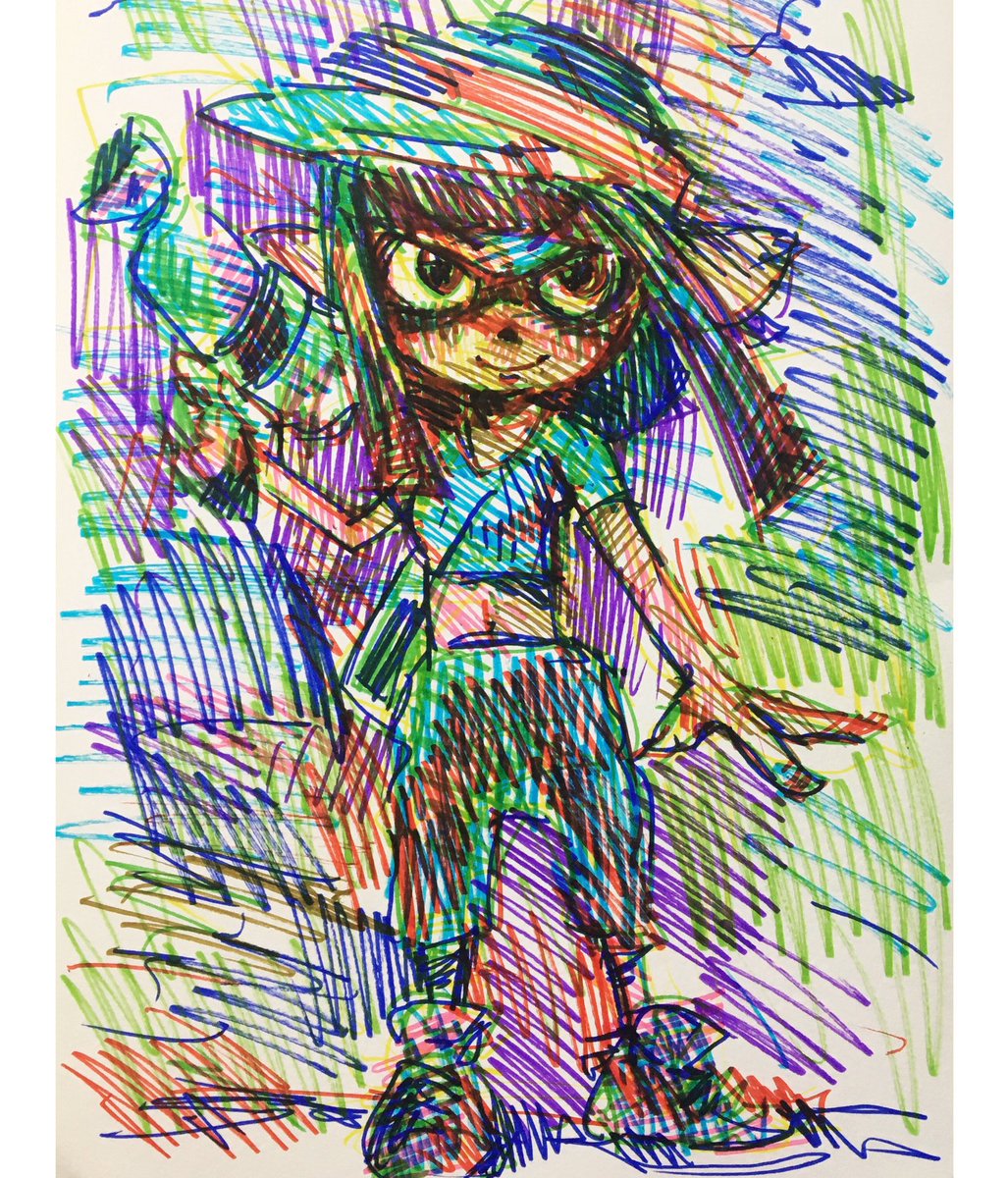 #スプラトゥーン #splatoon #マーカー #marker #markerart #markerdrawing #art #illustration #アート #イラスト #drawing #sketch