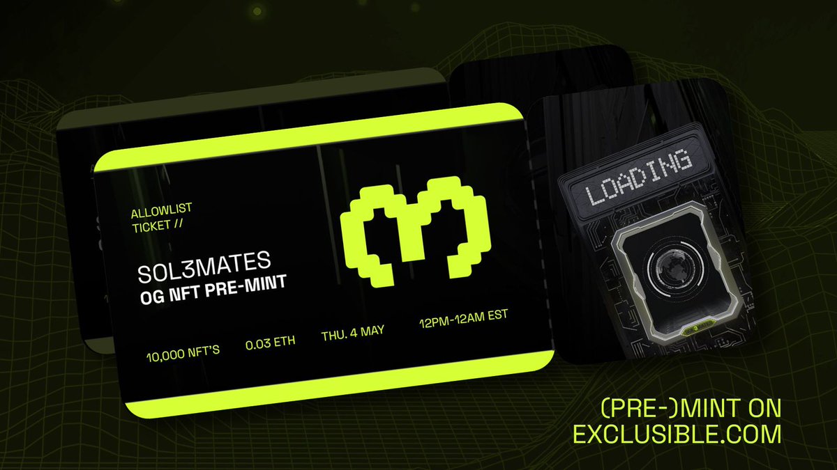 One day to go! Got my <a href="/premint/">PREMINT</a> ticket for the <a href="/sol3mates_xyz/">SOL3MATES, the Sneaker Label</a> #OGNFT! Be there or be square. 

#sneakerhead #Web3 #NFT #CustomerExperience #Sneakers
