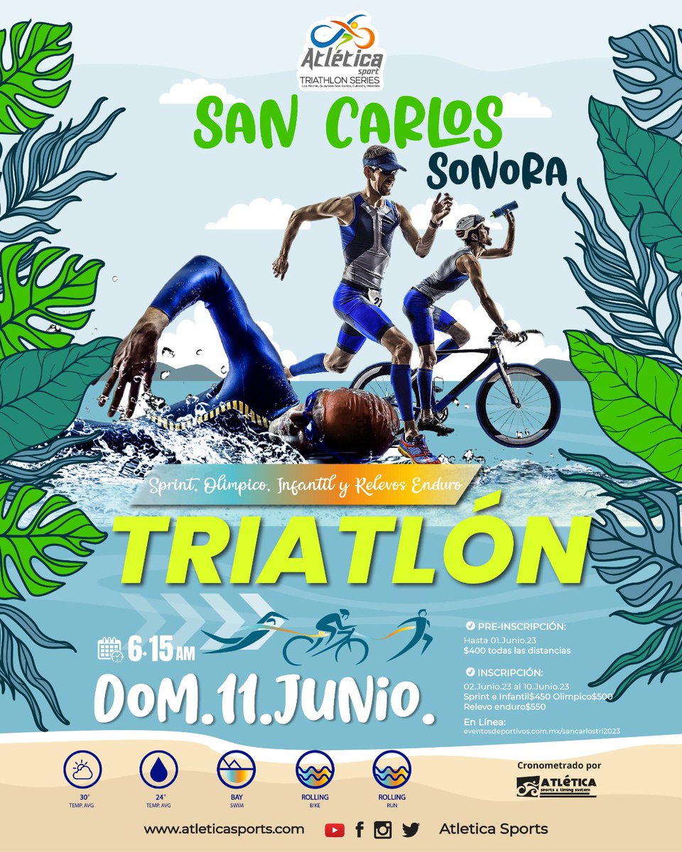 ibarracamiade's tweet photo. GRAN TRIATLON SAN CALROS SONORA, 4ta. ed. habra las siguinetes modalidades: OLIMPICO, SPRINT, JUVENIL, INFANTIL, NOVATOS Y RELEVOS ENDURO.
Las Rutas seran totalmente Nuevas  y Espectaculares, No dejes de entrenar! 
#atletica #sports #triatlon #SanCarlos #swim #cycling #run https://t.co/ythwxi5oyF