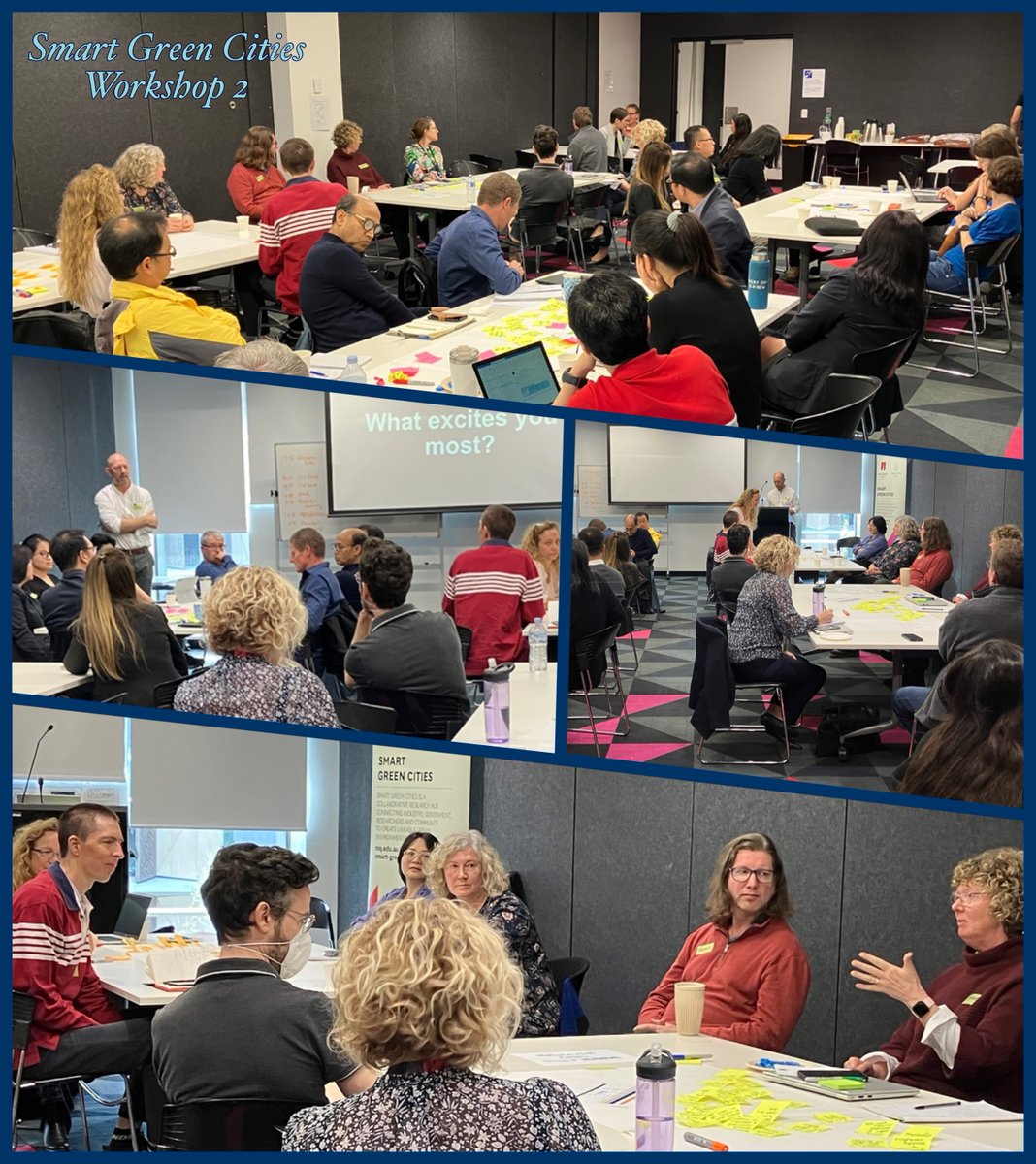 A great morning of  brainstorming at SGC Workshop 2 yesterday. Thank you to  everyone who attended. Working in teams bringing your different research  backgrounds together on creating liveable cities was really inspiring.  Lots of great input and interesting ideas to work with...