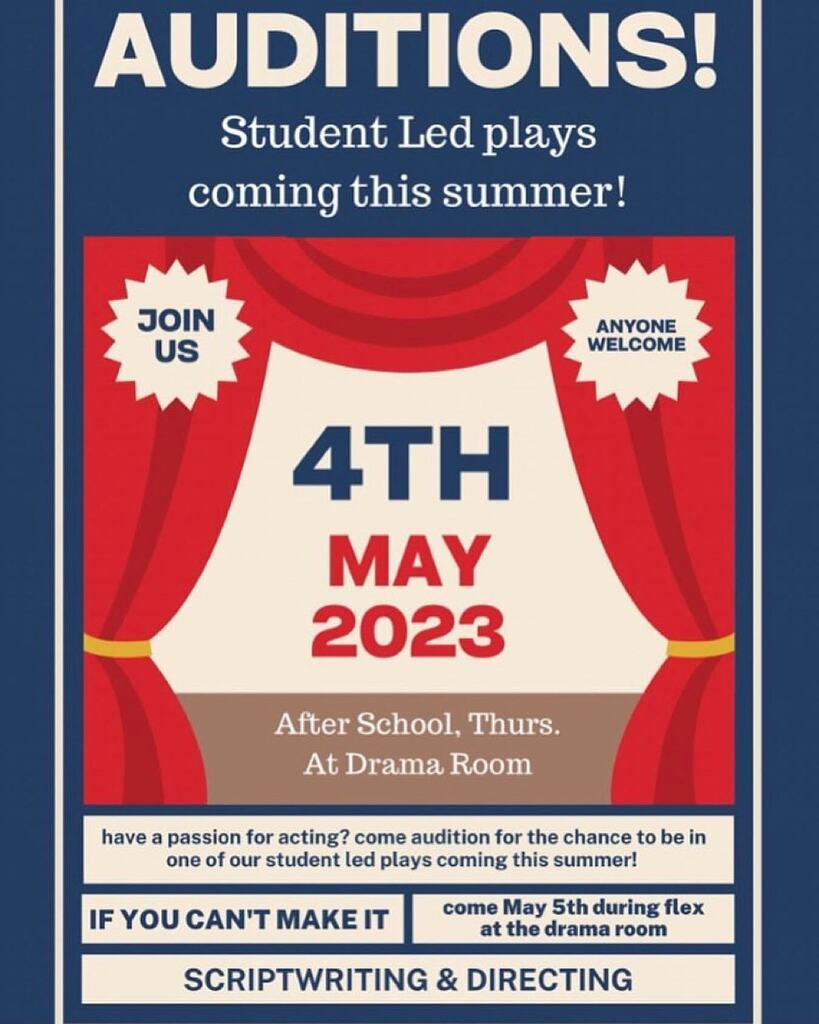 instagr.am/p/CrxE5VkuFi3/ Posted <a href="/withregram/">Repost app</a> • delview_theatre Come audition for student directed plays! Thursday after school in the drama room, you don’t need to prepare anything!