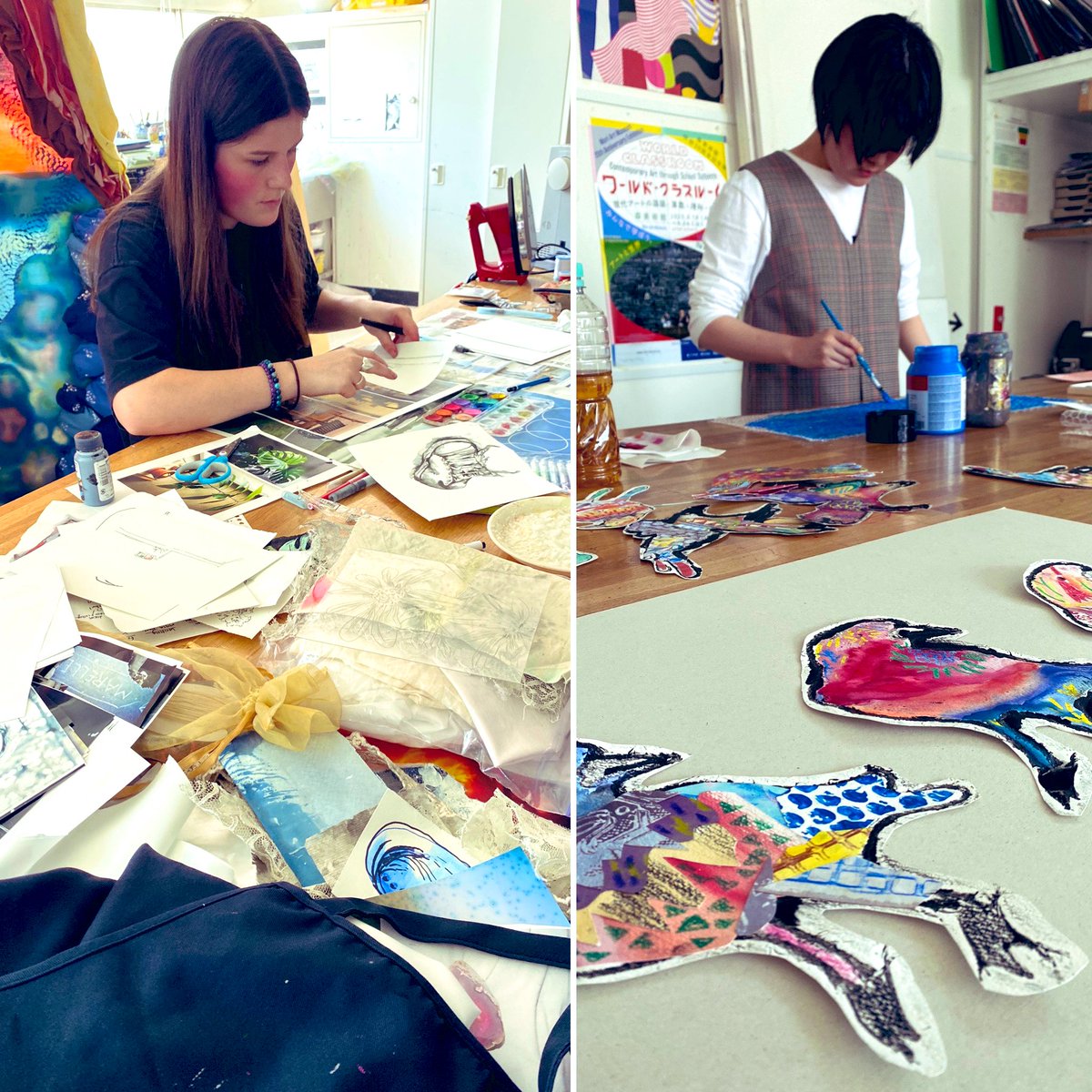 BST_Secondary's tweet photo. The art A Level exam in full swing today! Best of luck to all…@BST_Tokyo https://t.co/jIjb7R3JSl