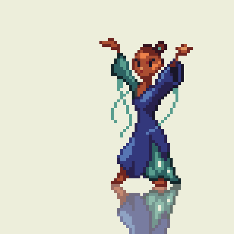 CountMoriartyPX's tweet photo. Water-themed dancer character
  #ドット絵 #indiedev #pixelart https://t.co/5fZ86iCCBz