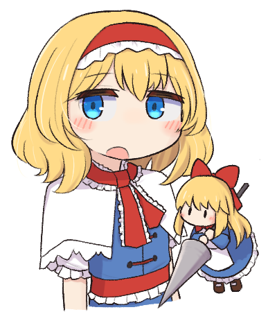 アリス・マーガトロイド ,上海人形 「rkgkアリス(東方)」|スミス🦀❤️(寿司食べたい🍣)のイラスト