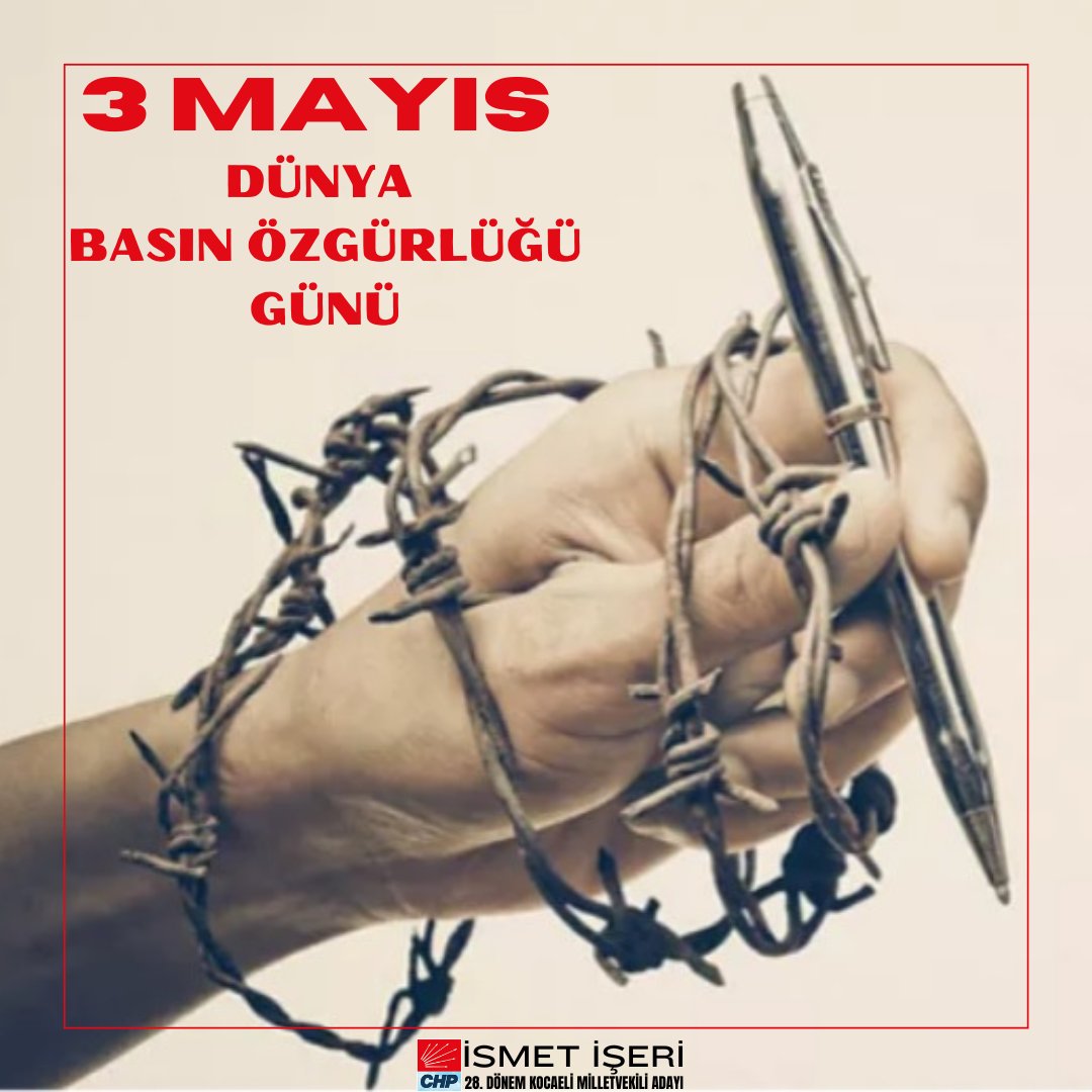 "Basın özgürlüğü, halkın haber alma hakkıdır. Yok edilemez."

Kalemini güçlüden yana değil haklıdan yana halk için kullanan tüm basın emekçilerimizin Dünya Basın Özgürlüğü Günü'nü kutluyorum.

#3Mayıs
#ÖzgürBasın