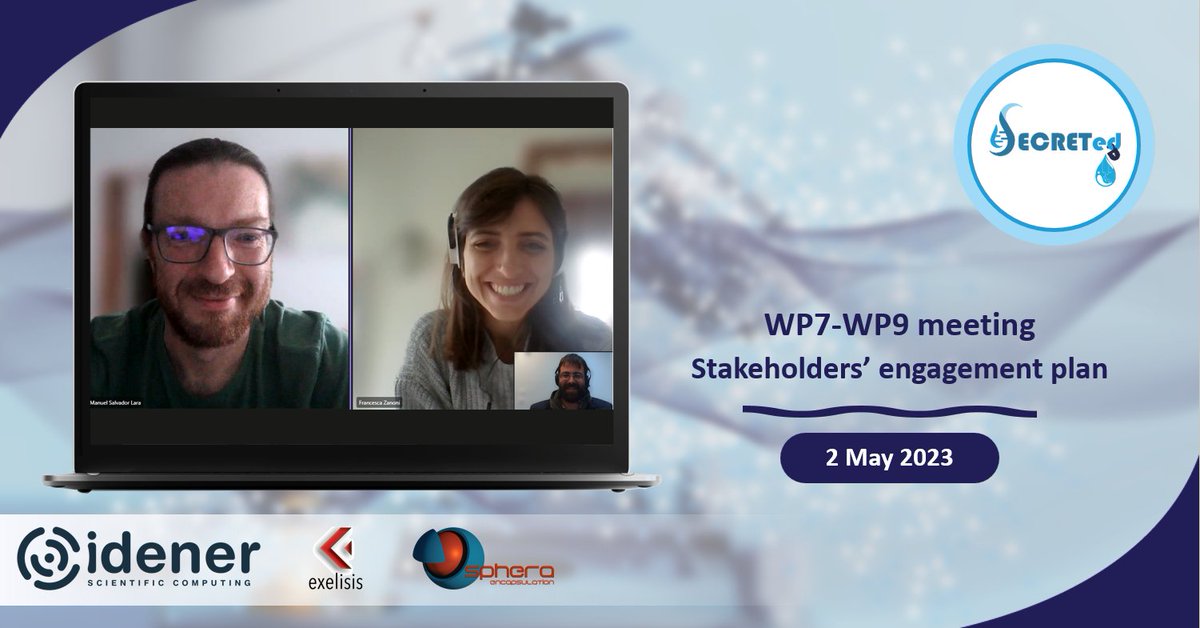 SecretedH's tweet photo. 📢WP7 &amp; WP9 leaders and project coordinator👩‍🔬👨‍🔬of @SecretedH planned next steps for stakeholders’ engagement from the sectors of biosurfactants🧪,pharmaceuticals⚕, food supplements and ingredient💊.🌐Benefits of Listed Stakeholders👉https://t.co/68GDge6SIw
#EC #H2020 #SECRETed https://t.co/8U5nTCgDNm