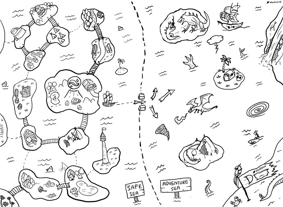 thedislord's tweet photo. Imagine a game with two distinct areas: Safe Sea and Adventure Sea. That's our vision for an open-world game that I'm excited to share with you! Let me explain further! (1/5) #OpenWorldGame https://t.co/8QqGZX2jXw