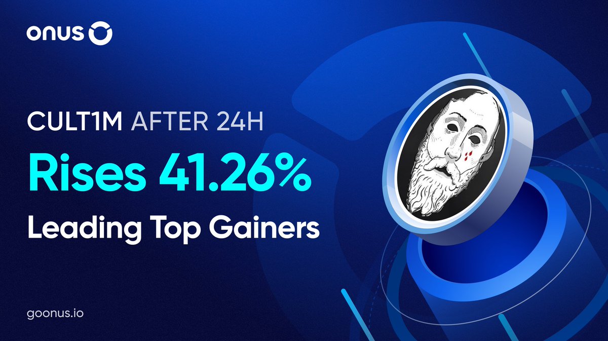 🚀 $CULT1M rises 41.26% after 24h, leading the Top Gainers

<a href="/wearecultdao/">Cult.DAO</a> is a decentralized financial system project that aims to stabilize the global economic order.

🌟 Cult DAO (CULT1M) took all the spotlight today after gaining more than 42% growth in the last 24 hours.