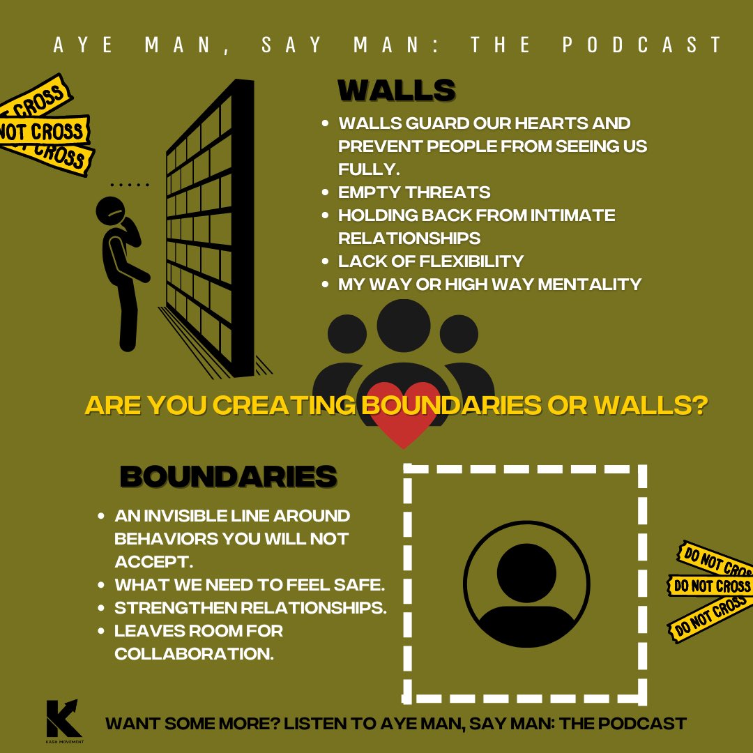 Aye Man, Say Man,  Are you struggling with establishing boundaries? This is the episode for you. Join Kiaya J. as she defines boundaries. ✨ #kashmovement