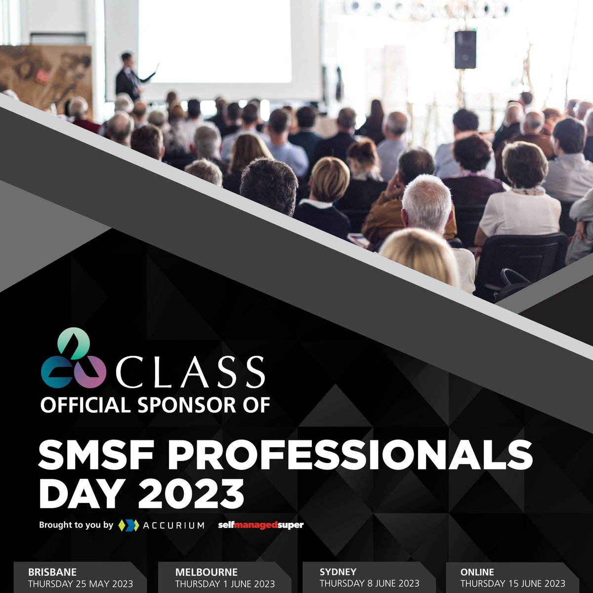 We are thrilled to welcome <a href="/Class_Pty_Ltd/">Class</a> as a proud sponsor of SMSF Professionals Day 2023 – Strategies for success.

Meet with the <a href="/Class_Pty_Ltd/">Class</a> team in person to make your wealth management and corporate compliance tasks simpler, automated and connected.

Attending online?