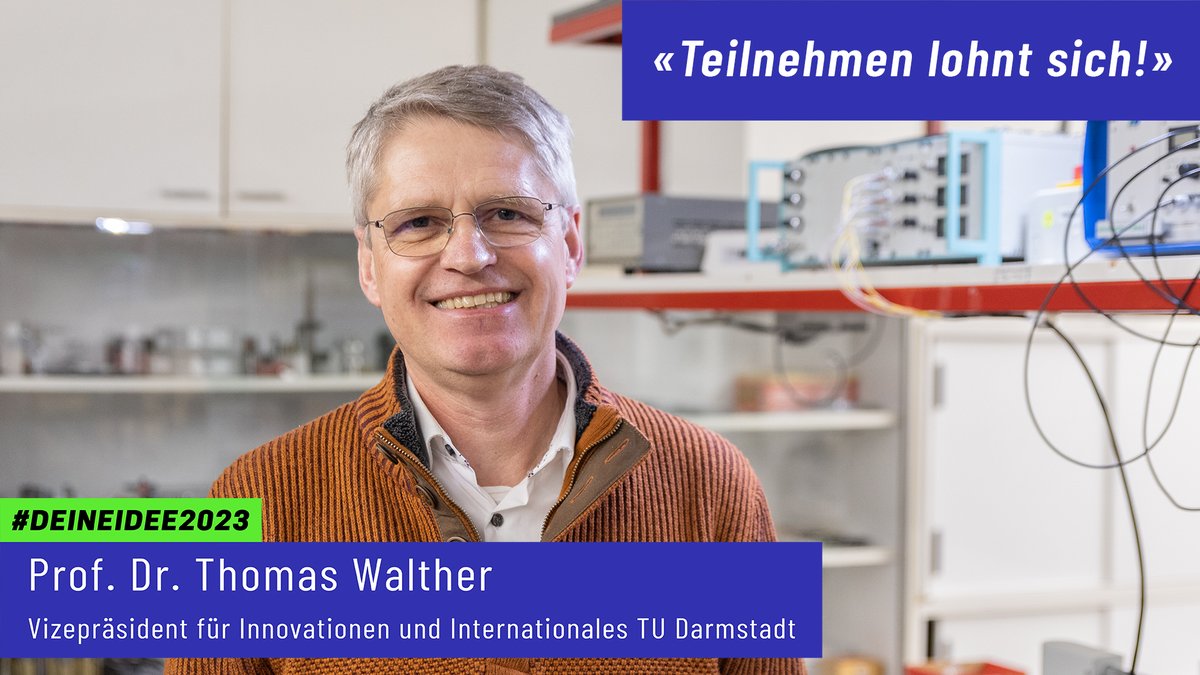 #deineIdee2023💡Mit der Teilnahme am Ideenwettbewerb der <a href="/TUDarmstadt/">TU Darmstadt</a> wirst du Teil des starken Start-up-Ökosystems im Rhein-Main-Gebiet. Go for it - Vizepräsident für Innovationen und Internationales Prof. Thomas Walther youtu.be/lHn8N7hfVKU