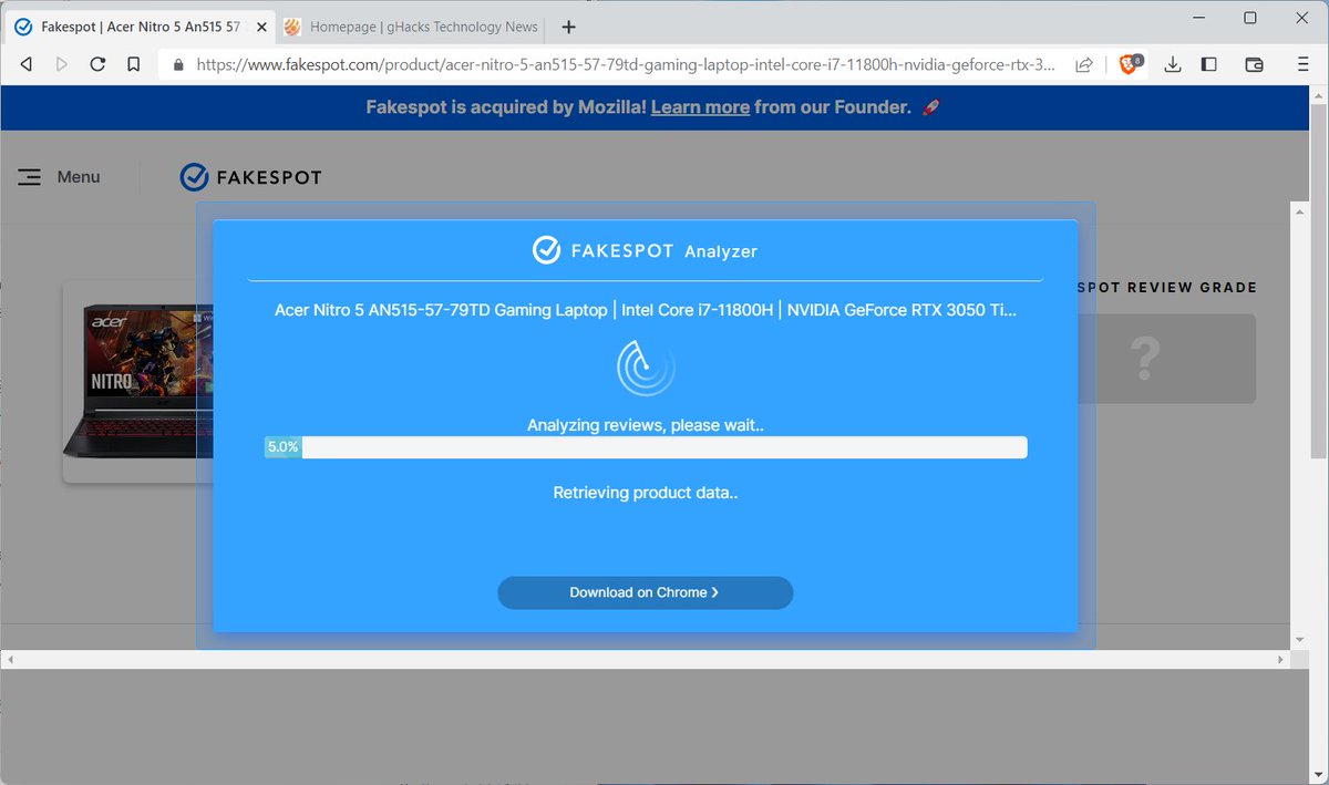 ghacks's tweet image. Mozilla acquires fake review detecting service Fakespot #mozilla #fakespot #fakereviews

ghacks.net/2023/05/03/moz…