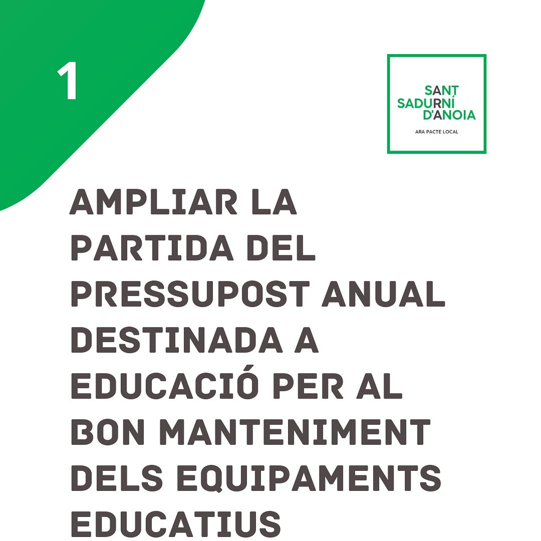 ARASantSadurni's tweet photo. Aquests son els 4️⃣ primers punts del 'Decàleg d'actuacions prioritàries d' @ARASantSadurni '

#santsadurni https://t.co/qrMIDcIF3p