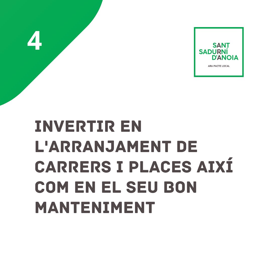 ARASantSadurni's tweet photo. Aquests son els 4️⃣ primers punts del 'Decàleg d'actuacions prioritàries d' @ARASantSadurni '

#santsadurni https://t.co/qrMIDcIF3p