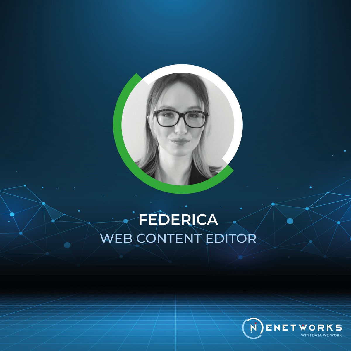 enetworkssrl's tweet photo. Benvenuta in squadra! 👏 Nel mese di aprile è entrata a far parte del #team eNetworks una nuova eN-Worker: Federica, membro della nostra eN-Community Design!

Welcome on board!

#eNetworks #withdatawework #enlife #enworker #design #webcontent #webcontenteditor #community https://t.co/ruoXLGUqz0