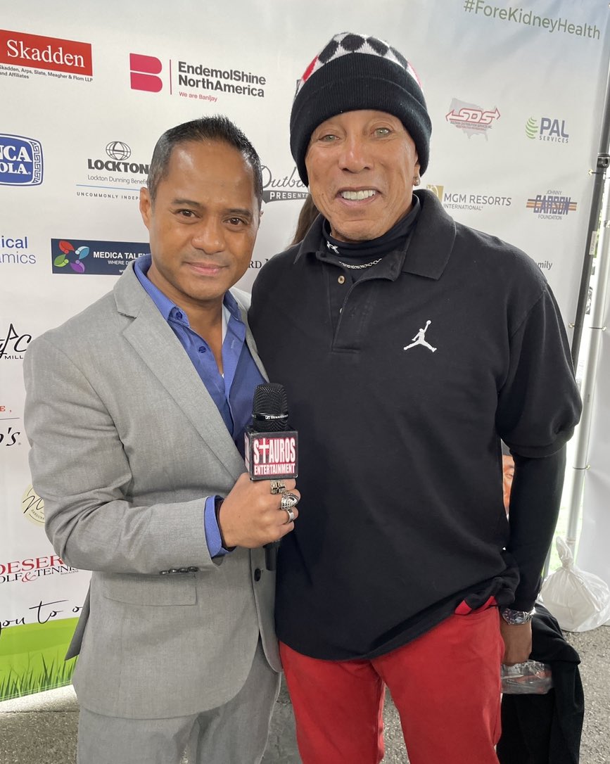 Just #Grateful 2Be in this  #LegendaryMusicIcon’s Presence!  ThankU #SmokeyRobinson 4Ur #SweetKindness &amp; 4That #PersonalFavor U Blessed me with!  #UrJustPureClass! :) Media Coverage #HighlightMoment at the 16th Annual #GeorgeLopez #CelebrityGolfClassic.  -w/#StaurosEntertainment