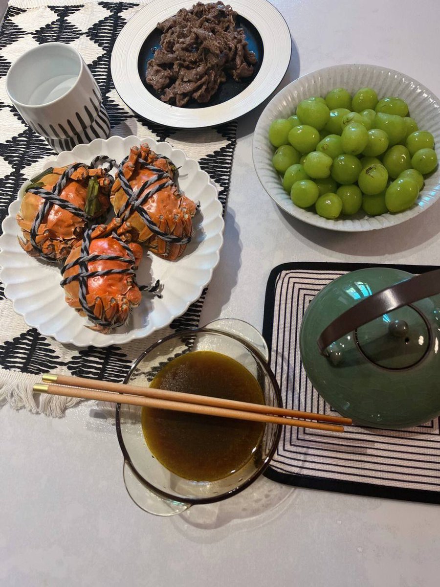 Adam85368955's tweet photo. Wonderful dinner！ https://t.co/fZKE0v6l75