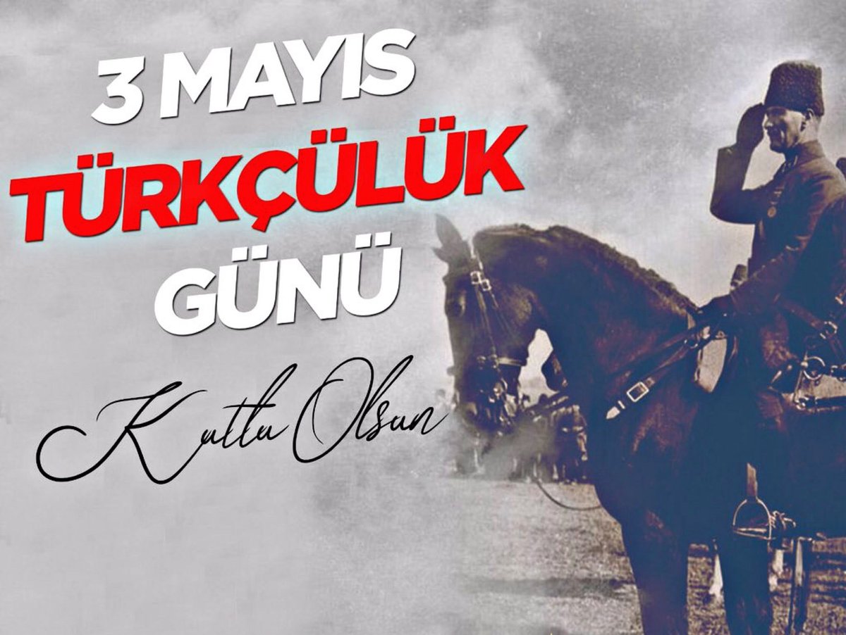Türkçülük öyle şerefli bir bayraktır ki bu bayrağı vatanın her köşesinde durmadan dalgalandırmak her Türk’ün ilk ve milli vazifesidir."

📌Türkçülük bir bayram değil, Milli şuurun ayaklanmasıdır.
🇹🇷
#3MayısTürkçülerGünü  
#3Mayıs