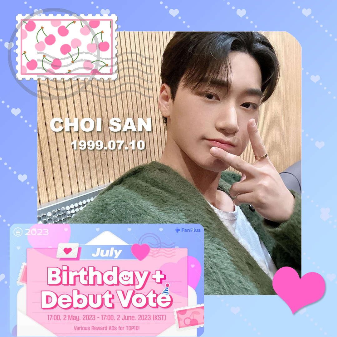 ATEEZTH_ROADIES's tweet photo. [🗳️] ATEEZ POLL (#SAN #CHOISAN) 
FanPlus - 2023 July Birthday + Debut Vote 

🔗 https://t.co/s3V9bkgc7O 
🎯 4th-6th place, 7th-10th place 
📅 ปิดโหวต 2/6/66 เวลา 15:00 น. (วันเวลาในไทย) 

#ATINYonFanPlus 
#ATEEZ #에이티즈 #เอทีซ @ATEEZofficial
#산 #최산 #ซาน #ถีนีมาโหวตกัน https://t.co/3DM3R8yPXS