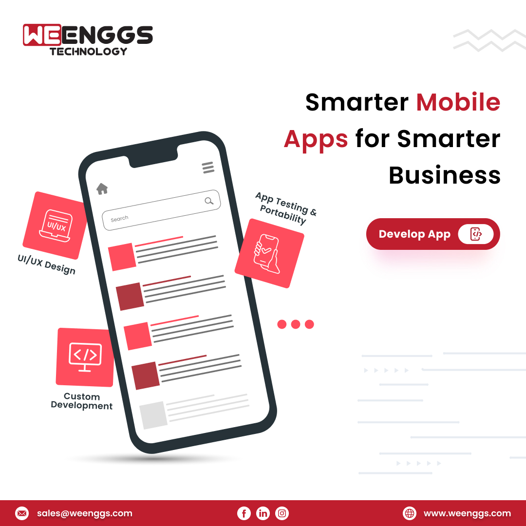 weenggs's tweet image. Let us help you create a customized app that stands out from the crowd and truly represents your brand.

Visit: weenggs.com

#weenggstechnology #weenggs #iosdevelopement  #customappdevelopement #appconsulting #mobileapps #iosapp #androidapp #androidappdevelopment