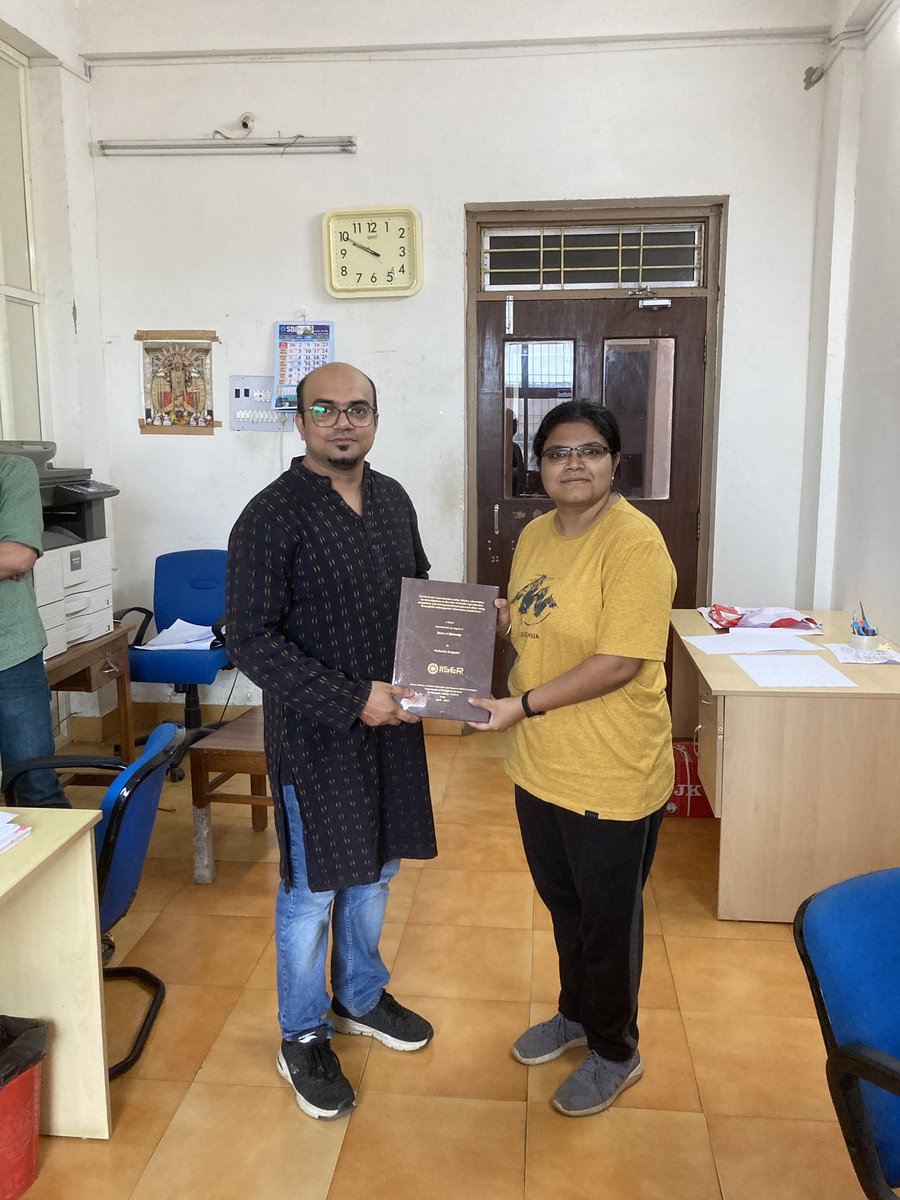 Absolutely delighted to introduce Dr. Purbasha Dasgupta <a href="/PurbashaDG/">Purbasha Dasgupta</a> #newphd #firstphdstudent <a href="/IISER_BERHAMPUR/">IISER Berhampur</a>