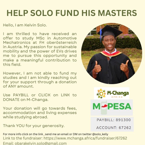 As always we help support and uplift each other. Kindly let's help Kelvin persue his Master's education.