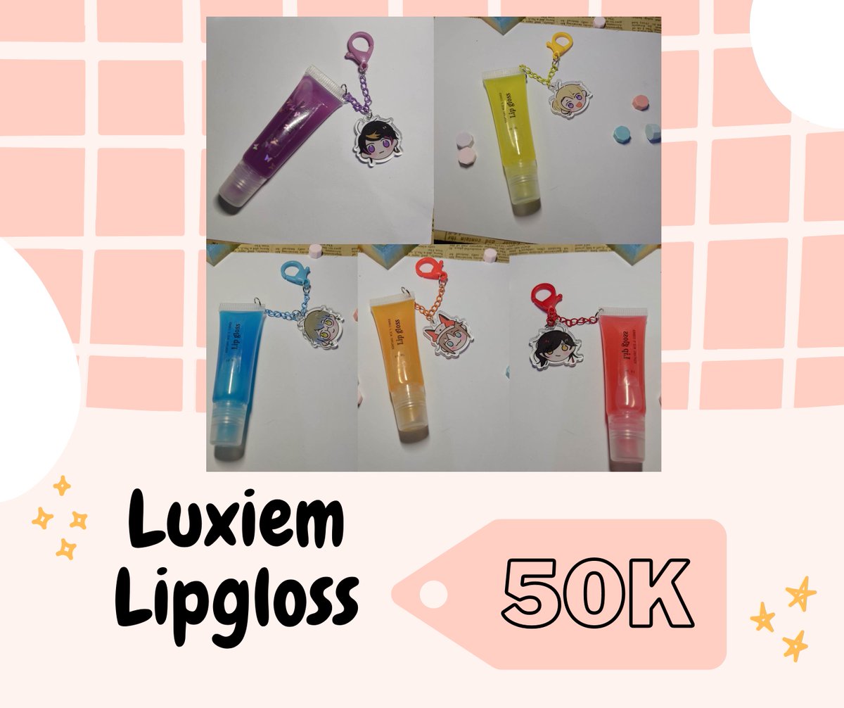 DimsumHalu's tweet photo. Yang suka pake lipgloss cobain nih lipgloss dengan tema hasbu kamu. Udah dijamin aman dan nyaman banget loh dipake. Bahannya 100% vegan dan halal ya kak~ 

Bisa DM buat booking biar nggak kehabisan stok di event nanti!
#comifuro16 #cf16 #comifuro16catalog #paripico #lipgloss https://t.co/XJrNHTKK0t