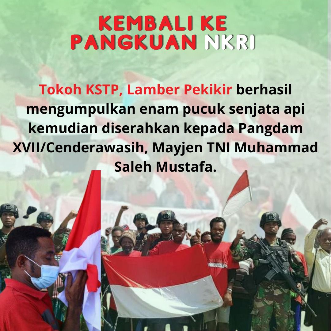 JoinNkri's tweet photo. Kembali Ke Pangkuan NKRI
#PapuaDamai #Perdamaian #NKRI #PapuaAman #PapuaNKRI #TerorKSTPapua #BiadabKSTP #KSTPIblis https://t.co/egczU73sO5