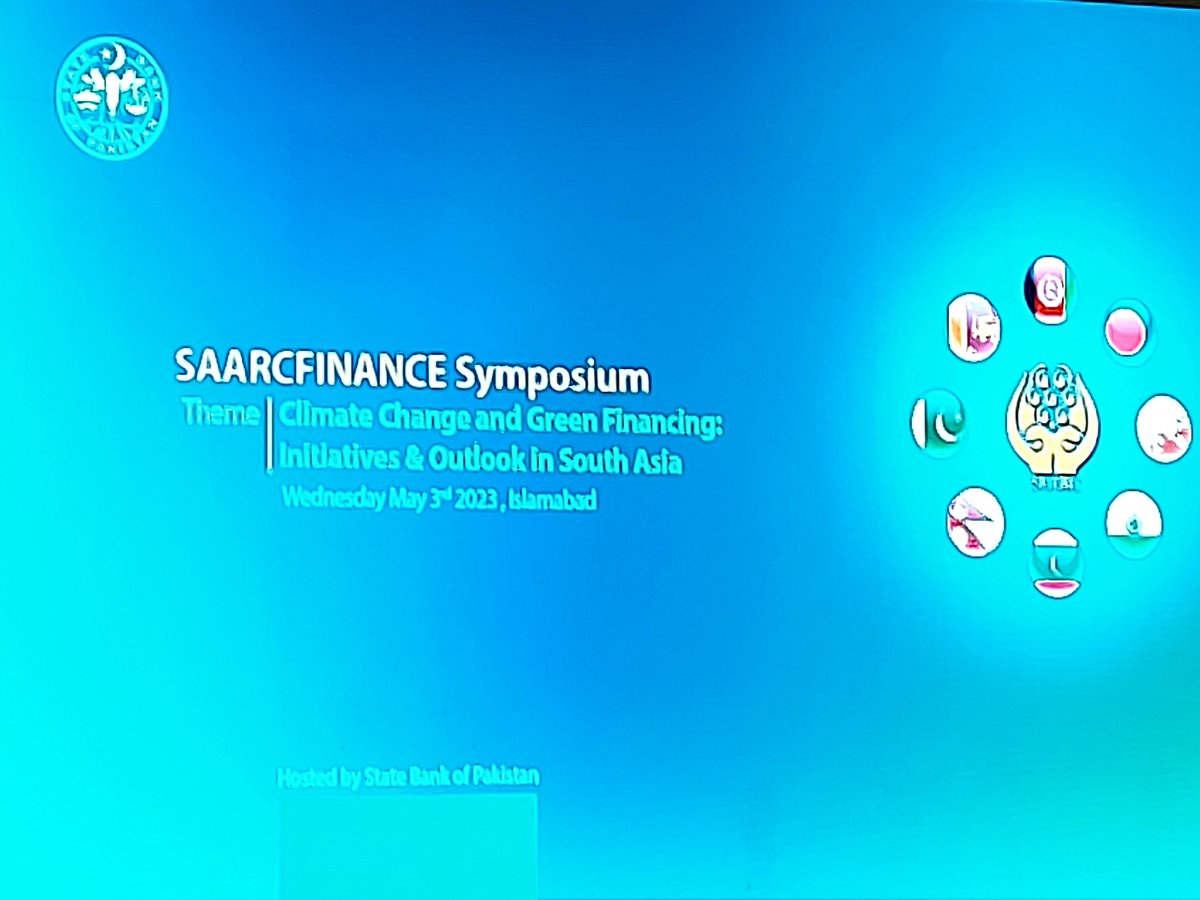 hnaqikhan's tweet photo. Congrats & thanks @StateBank_Pak on #SAARCFINANCE event on #ClimateChange & #GreenFinance. Pls ensure that #GreenBankingGuidelines & #ESRM manual are complied with. Also set a target for the banks to have 30% #climatefinance in their portfolio in 5 years. @MoCCPak @sherryrehman https://t.co/hP5XxQu4Bd