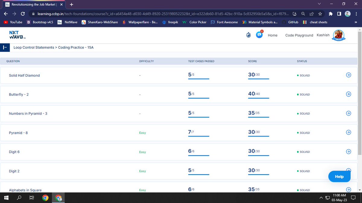 KashishMah16646's tweet image. My greetings to everyone!

In #week21, I will complete my Coding Practice - 15A
@nxtwave_tech @rahulattuluri  Sir @sashankreddy07  Sir
#codingchallenges #codinglife